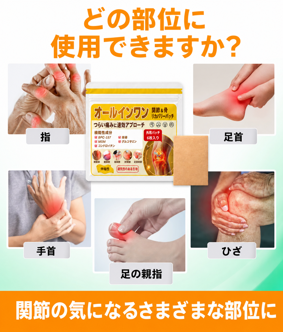 DR.HONOR® オールインワン 関節・骨リカバリーパッチ（シニア向け）